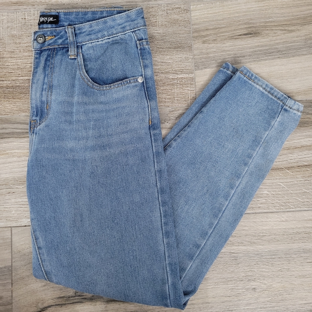 Nasty Gal High Waist Skinny Straight Leg Denim Jeans Women's US 4 UK 8 EU 36
